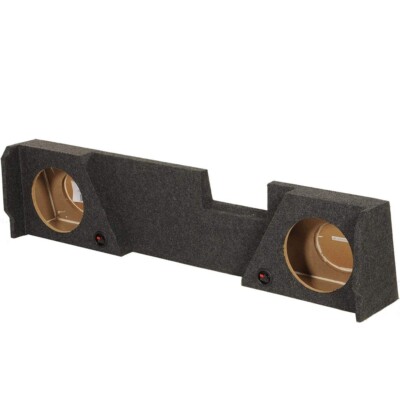 QPOWER GMC CHEVY DOUBLE CAB  14- 22 DUAL 10  10 INCH EMPTY WOOFER ENCLOSURE