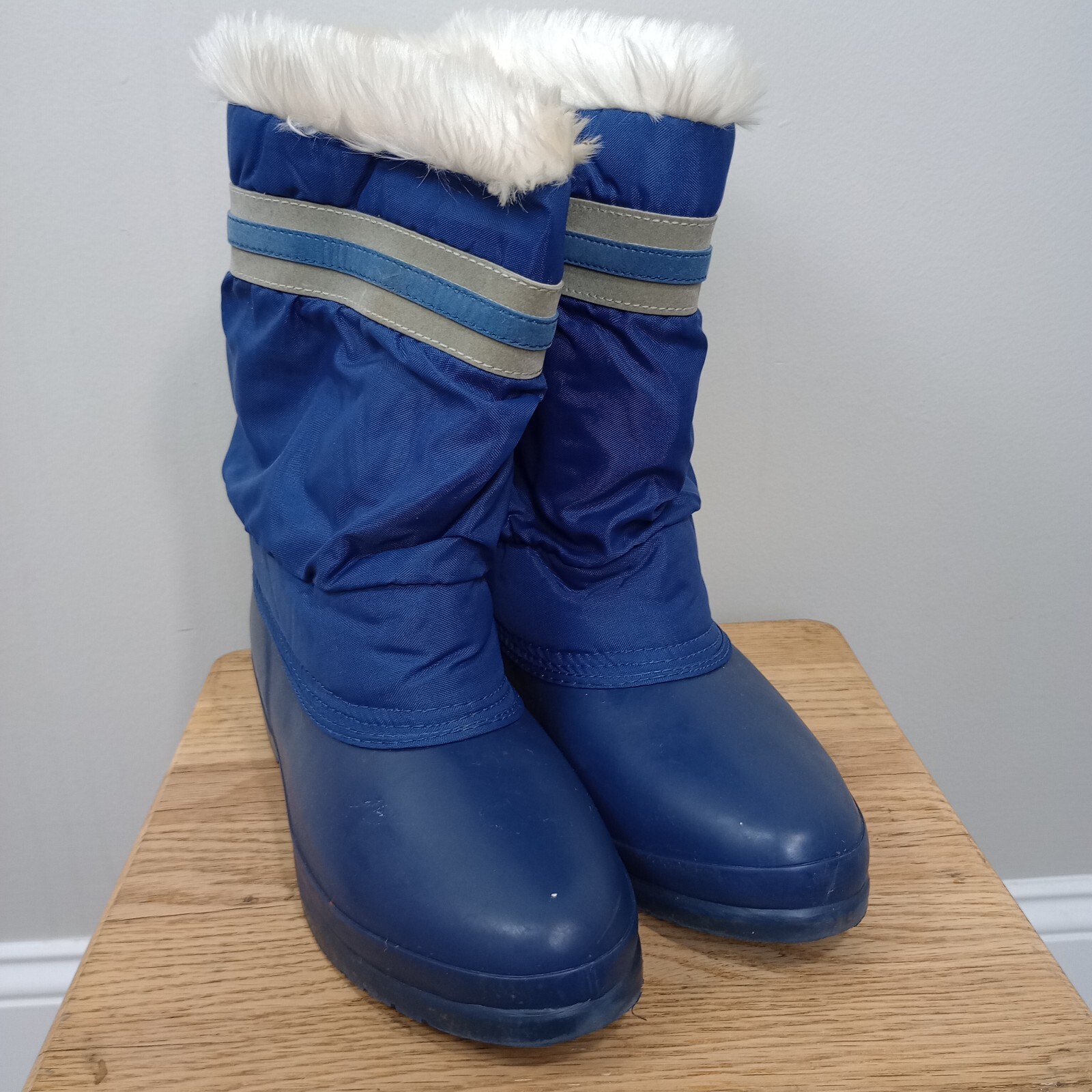 SAOLA Stivali invernali Herman Survivors suola gomma taglia 9 blu Corea vintage