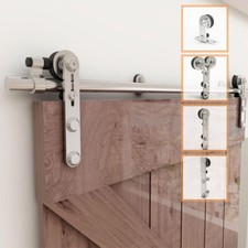 4-24FT Stainless Steel Sliding Barn Door Hardware Closet Track Kit Single/Double
