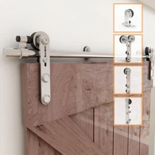 4-24FT Stainless Steel Sliding Barn Door Hardware Closet Track Kit Single/Double