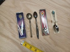 Vintage Spoons Baby Silver Spoons Collectors Lot Of 5 Silver Spoons