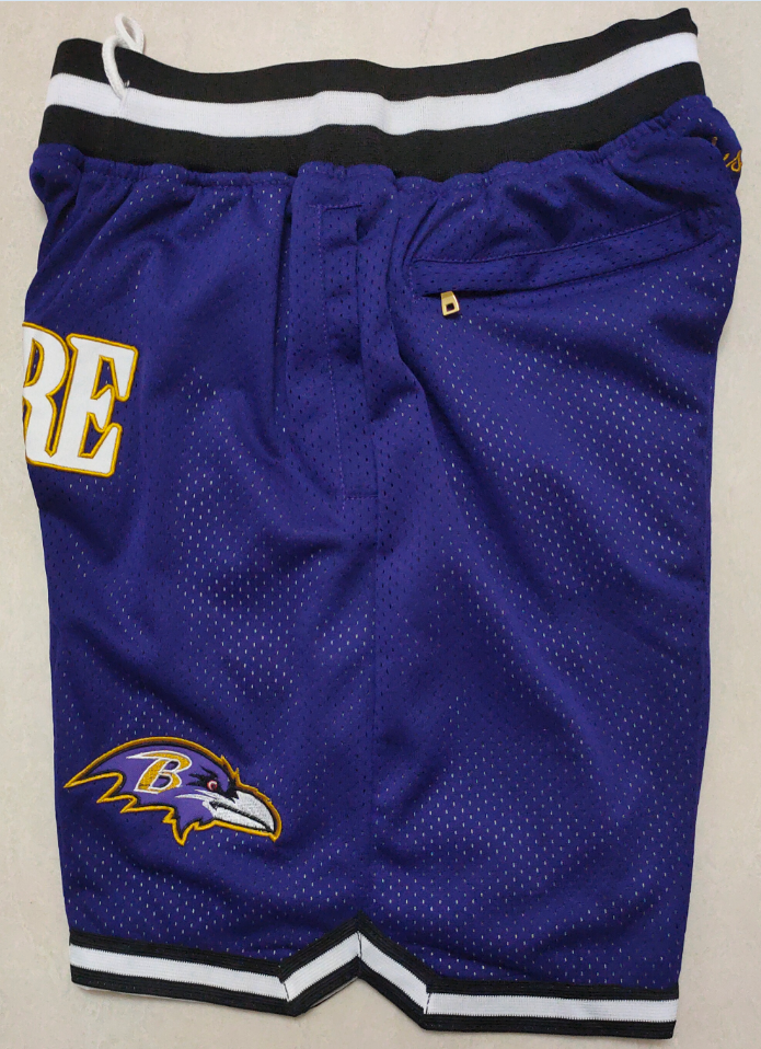 Hip For Baltimore Ravens stitched Pants basketball football shorts Size