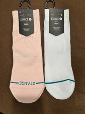 NWT Stance quarter Lowrider white or Icon Pink S Men 3-5.5 Women 5-7.5