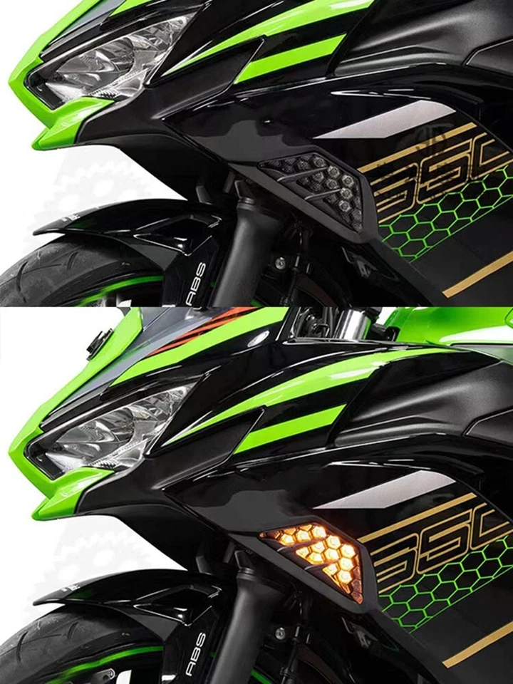 Luz intermitente delantera apta para Kawasaki Ninja 650 ZX6R 2013-2023 motocicleta Foto 4 de 4