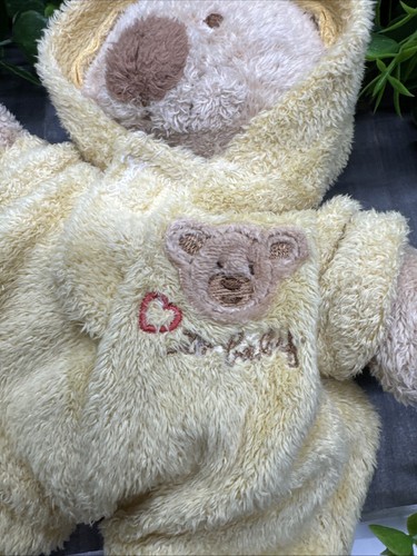Baby TY PJ BEAR (yellow) Small Removable PJ's 7 Inches Plush Lovey Rare - Picture 2 of 5