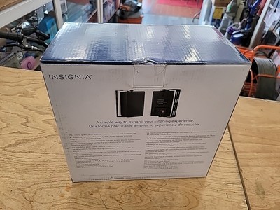 Insignia- 2-Way Indoor/Outdoor Speakers (Pair) - Black NS-IOPS22  