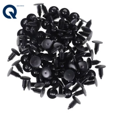 100X Auto Car Hole Plastic Rivets Fastener Fender Push Pin 8mm  Bumper Clips