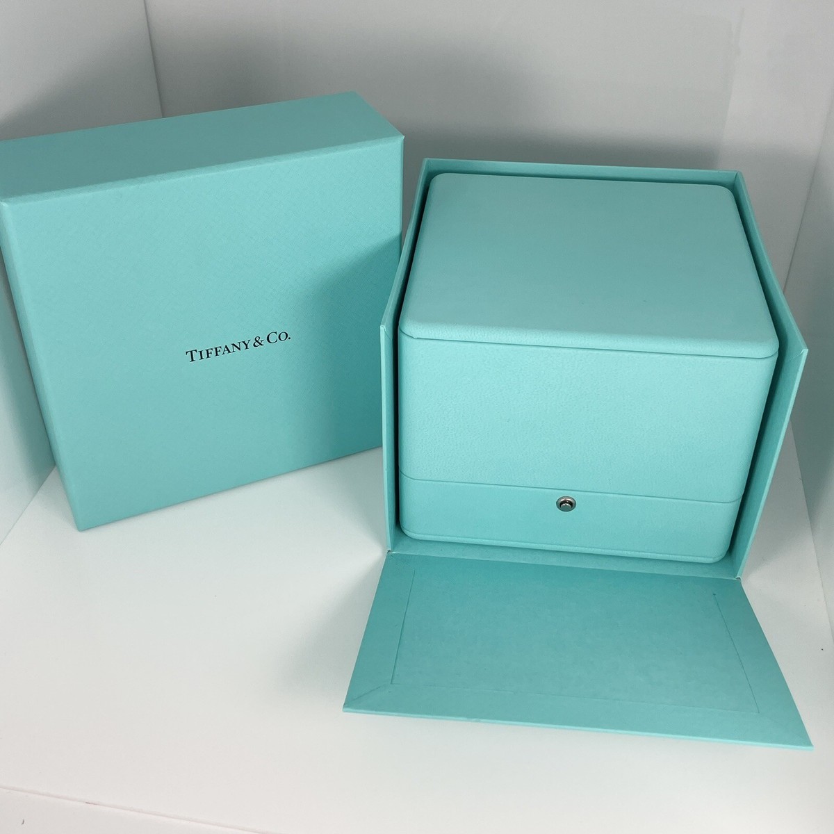 Tiffany & Co Necklace Storage Presentation Gift Box in Blue
