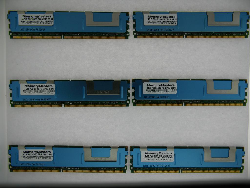 24GB 6x4GB MEMORY PC2-5300 ECC FB-DIMM IBM System x3550 (Type 7978) Server Limitowana edycja nowa praca