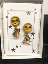 Lunch At The Ritz Pierced Earrings SUNBEAM On Original Menu Card Vintage