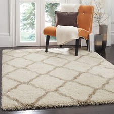 Safavieh Power Loomed Hudson Shag Ivory / Beige Area Rugs - SGH283D