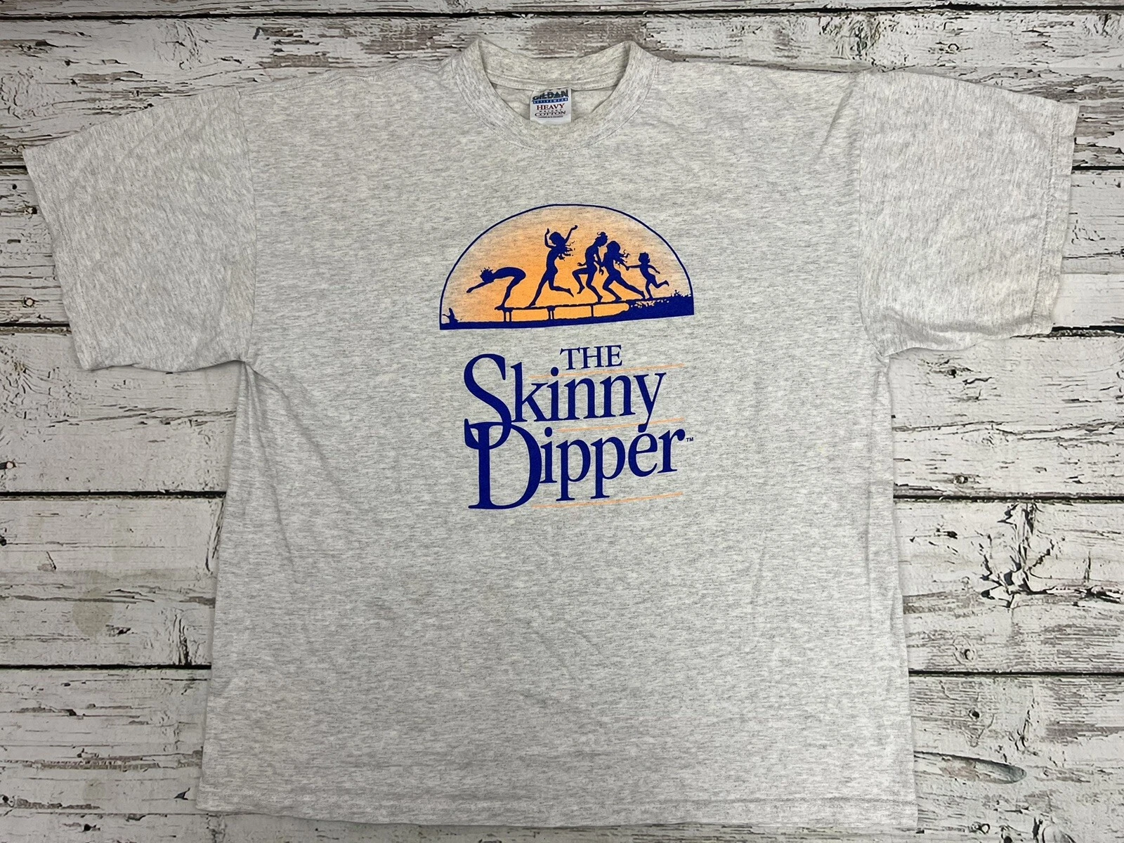 VTG The Skinny Dipper Gray Graphic Double Sided Definition Dictionary T-Shirt XL