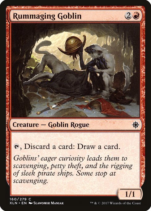 RUMMAGING GOBLIN x4 mtg NM-M Ixalan 4 Common