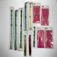 Lot of 12 Vintage Scovill Hero Knitting Needles Single Double Circular Aluminum