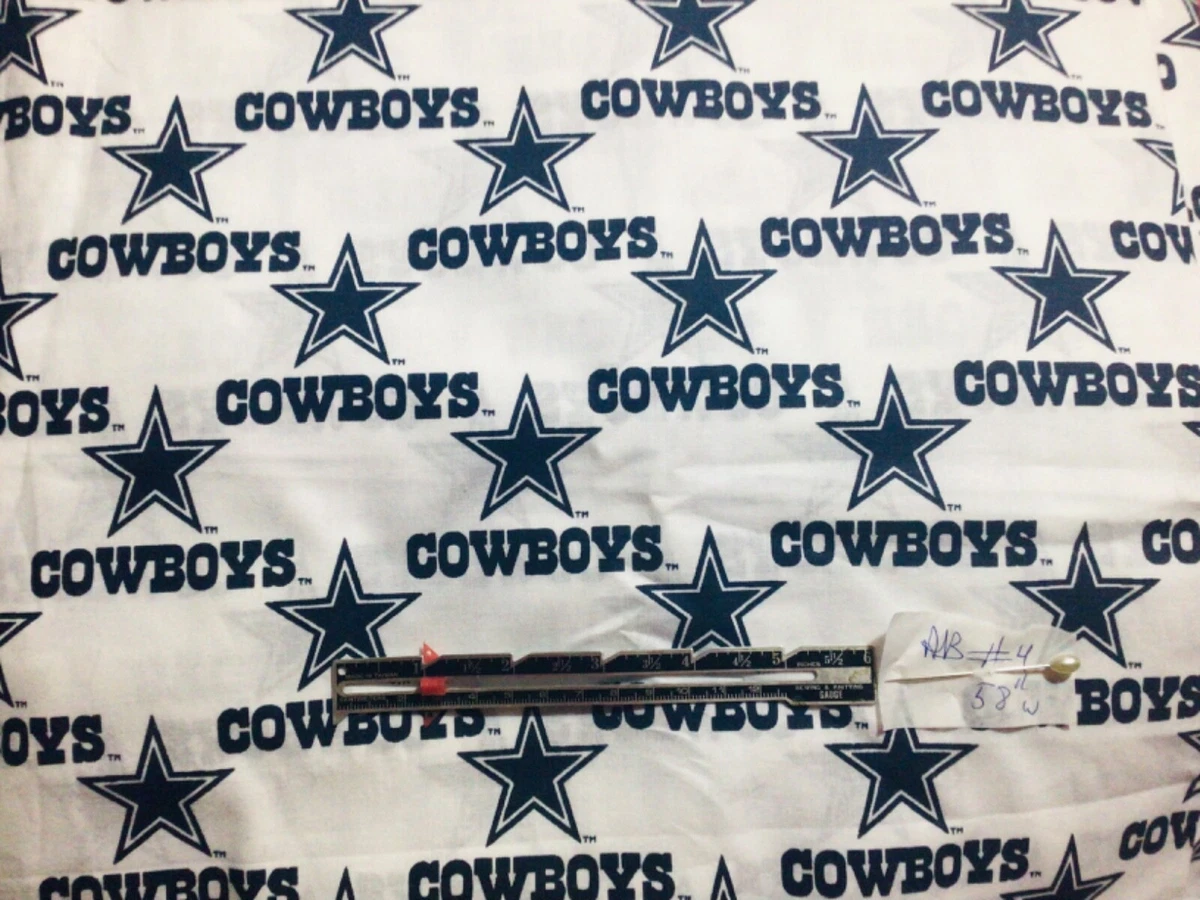 Vintage Dallas Cowboys Navy on White Cotton Fabric By the Yard eBay
