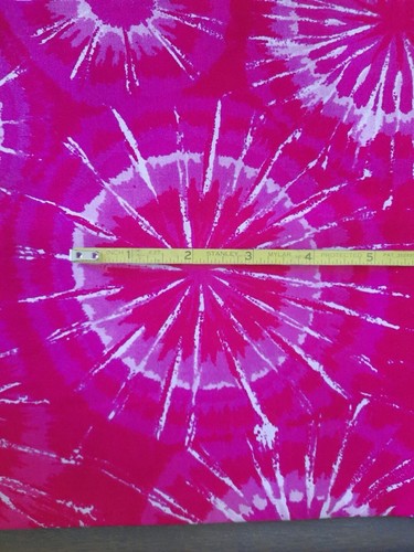 Quilting Fabric 43" X 28" Springs Creative CP 38381 Tie Dye Hot Pink Cotton - Picture 7 of 7