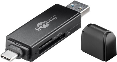 Goobay USB 3.0 Card Reader - microSD - SD - USB-C - USB-A - Restposten