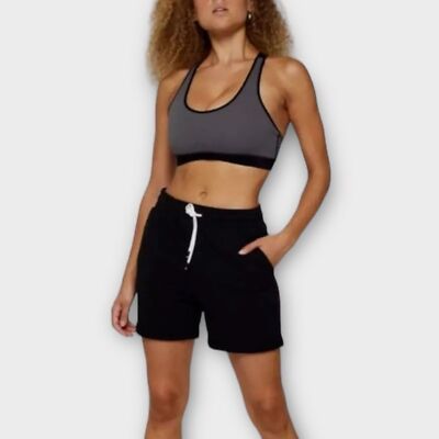 FOURLAPS Rush Black Terry Spandex shorts NWT Small