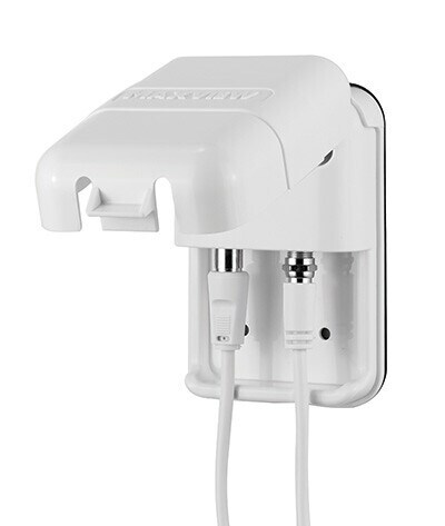 Maxview Twin-antennen-außensteckdose, Weiß, Twin, F-/koax-anschluss