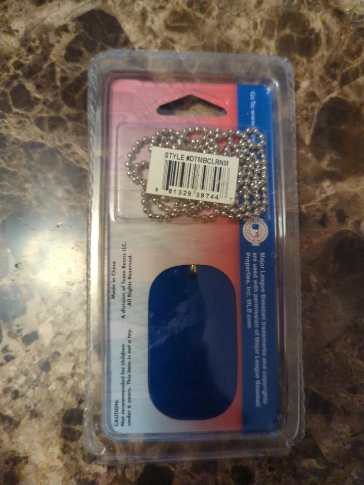 NY METS MLB SPORTAGZ FLEXIBLE DOG TAG NECKLACE/KEYCHAIN FOREVER COLLECTIBLES - Image 2 of 3