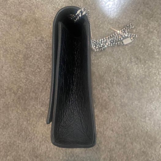 Saint Laurent YSL Monogram Kate Bag Medium Croc Embossed