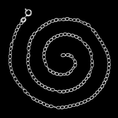 18'' Sterlingsilber Rolo Kette Halskette - stark, glänzend ovale Glieder Design DGC1023