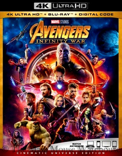 Authentic Marvel The Avengers Infinity War 4K Ultra HD Blu-ray