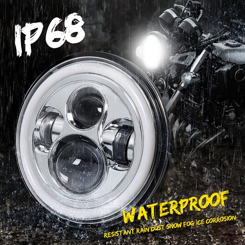 Pair 7" LED Projector Headlights Fits 1953-1977 Ford F-100 F-250 F-350 Pickup - Picture 10 of 12