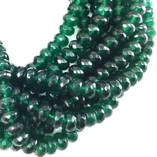 Green Emerald Jade Faceted Rondelle Loose Beads 15" strand 4mm 6mm 8mm 10mm