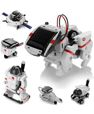 Solar Robot Toys 6 in 1 STEM Learning Kits Educational Space Moon Exploration Fl