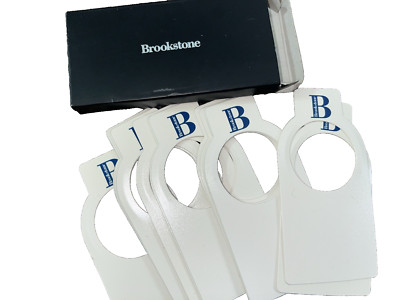 Brookstone Wine Bottle Tags? Beverage Labels gift Xmas reusable? Plastic? Unsure