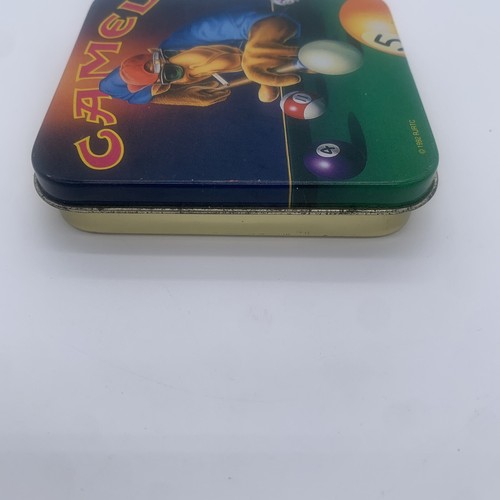 VNTG Joe Camel "SHOOTING POOL" Hinged Cig Tin 1992 RJRTC 3-⅝” Square 3/4" - Picture 3 of 8