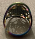 METATRON RING - Thin Cutout Pattern - Rainbow Stainless Steel - ADJUSTABLE ~7.5 — photo 10