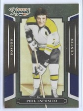 2008 DONRUSS LEGENDS PHIL ESPOSITO  BLUE PARALLEL HOCKEY CARD #91 ~ /100