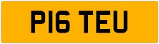 PETE U PETERS PETER PETES PEDRO PEET PEAT PRIVATE NUMBER PLATE P16 TEU ✔️NO FEES