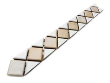 Fliesen Bordüren 30x3,5 cm Fliesenbordüre Bordüre Jasba 3192 H hell-cotto weiß