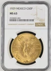Photo of a 1929 Mexico 50 Pesos Gold from an eBay listing that sold on Jun 19, 2026