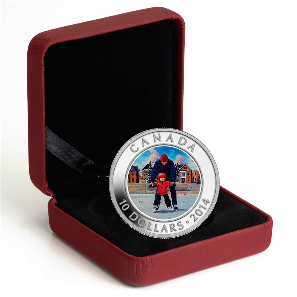 2014 Learning to Skate SKATING IN CANADA Silver Coin