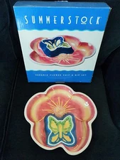 CERAMIC CHIP & DIP BUTTERFLY & FLOWER PLATTER SUMMERSTOCK - NEW IN BOX