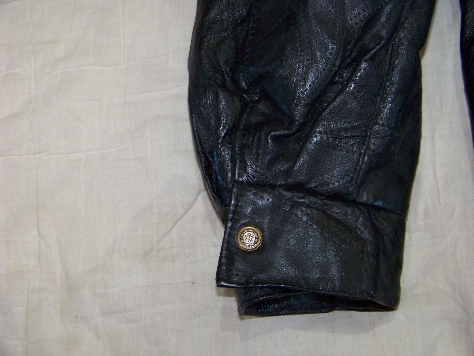 Men's Explorer Black Patchwork Leather Jacket - S… - image 6