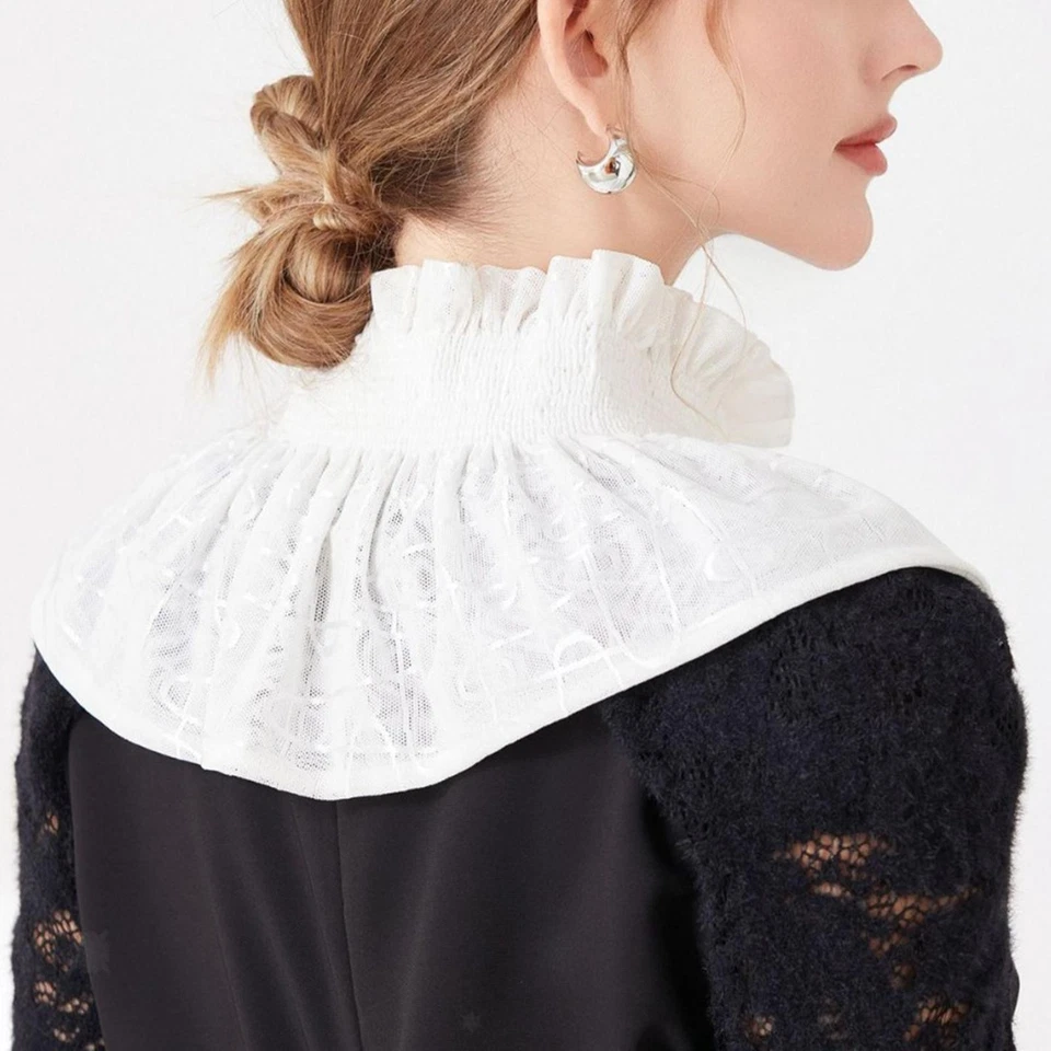 Colletto finto decorativo pratico morbido staccabile per camicie maglioni - Immagine 4 di 4