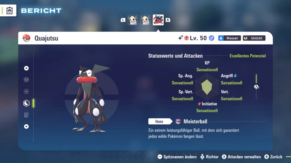 NINTENDO Shiny Alpha Quajutsu - 6IV/DV - Pokemon Legenden ZA - Legends ZA