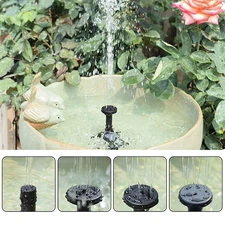 Solar Fountain Pump Replaceable with 6 Nozzles Pond Fountain Water Pump Easy Ins