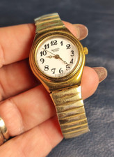 Vintage Quarzuhr 80er vergoldet Signatur Swatch - bracelet watch