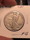 US Walking Liberty Half 1917-D -Obverse-nice coin
