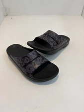 OOFOS Ooahh Unisex Slides M6-W8 Purple Black Floral Sandals Midnight Tropics