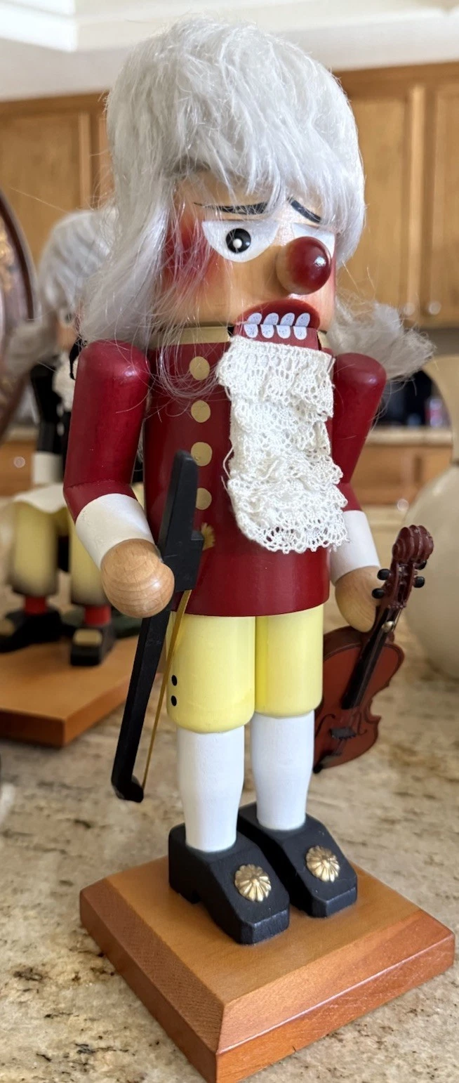 Rare Steinbach Nutcracker Mozart Musician With Violin Mint Condition