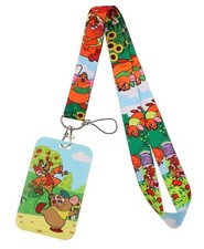 Jac and Gus Mice Cartoon Duo ID Holder  Lanyard Keychain