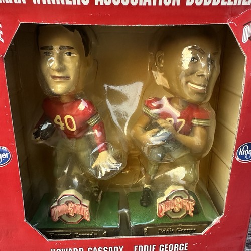 Ohio State Buckeyes Heisman Trophy Winners 4 Mini Bobblehead set completo di 4 - Foto 8 di 11