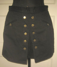 RETRO Brand Black Denim 80's Skort Shorts RARE 7 / 8